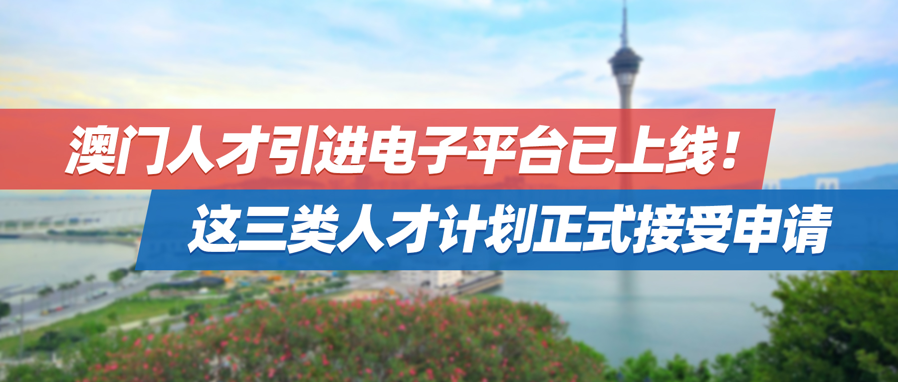 澳门人才引进电子平台已上线！这三类人才计划正式接受申请